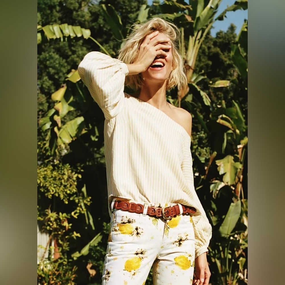 Anthropologie Maeve Clotille Off the Shoulder Blouse